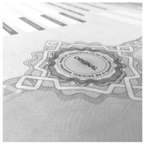 Deed poll certificate being signed for legal name change