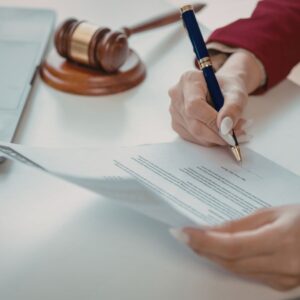 Signing a UK deed poll document to add or change a middle name.
